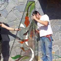 Paneles de vitral ensamblados en vidrios de cámara 6/8/6