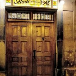 Rótulo Martí Barcelona 1945