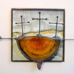 Técnica Tiffany, vidrio sobre pintura