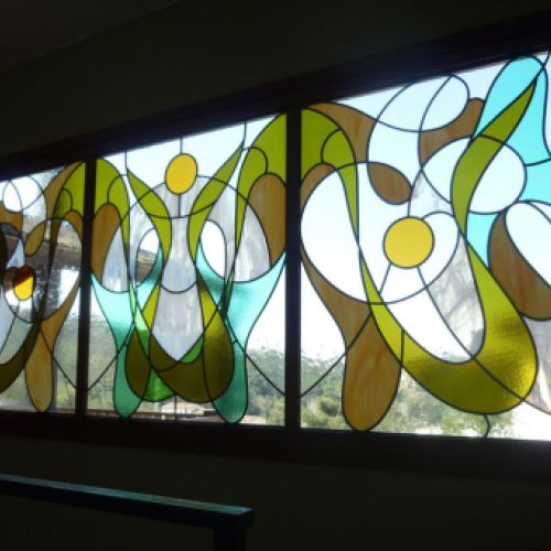 Vidriera emplomada, doble acristalamiento. Casa particular. La Floresta