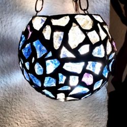 Globo en cristal de roca. Técnica Tiffany