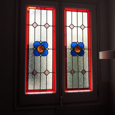 Vidriera emplomada. Casa particular. Barcelona
